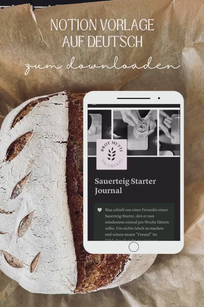 Notion.so Template - Dein digitales Sauerteig Starter Tagebuch